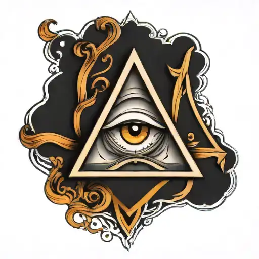 regular triangle tattoo design idea