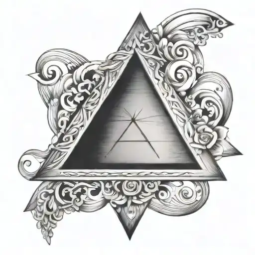 regular triangle tattoo design idea