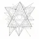 regular triangle tattoo design idea