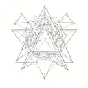 regular triangle tattoo design idea