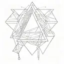 regular triangle tattoo design idea