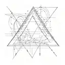regular triangle tattoo design idea
