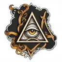 regular triangle tattoo design idea