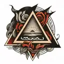 regular triangle tattoo design idea