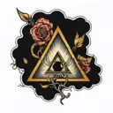 regular triangle tattoo design idea