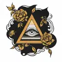 regular triangle tattoo design idea