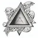 regular triangle tattoo design idea