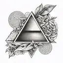 regular triangle tattoo design idea