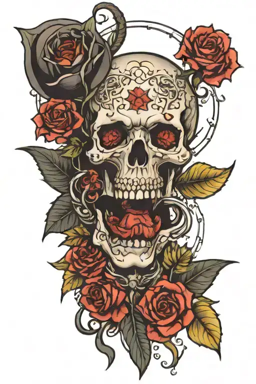 goth and stoner tattoo design idea