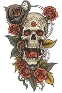 goth and stoner tattoo design idea