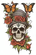 goth and stoner tattoo design idea