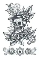 goth and stoner tattoo design idea