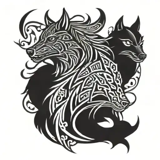 Viking, Ragnar, Wolve, honor tattoo design idea