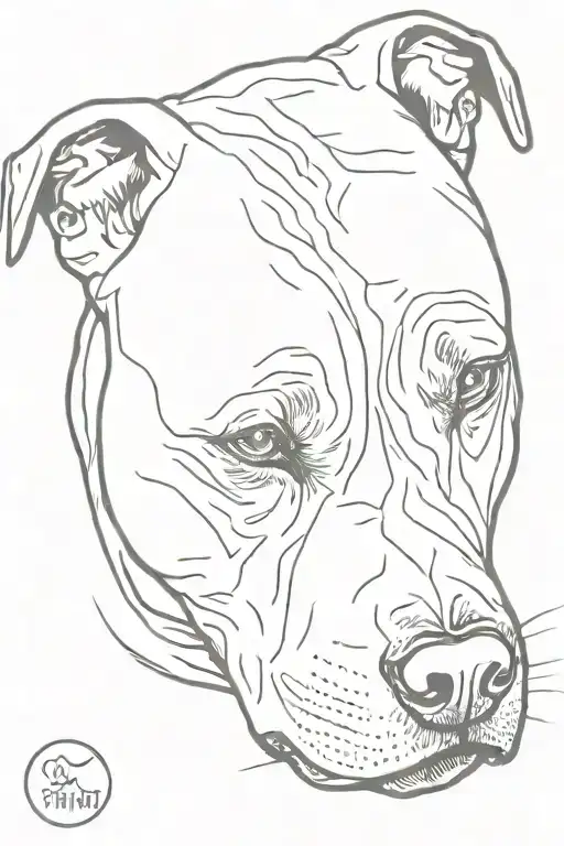 pit bull memorial tattoo design idea