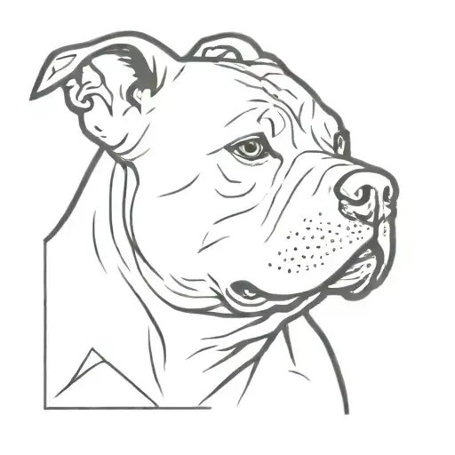 pit bull memorial tattoo design idea