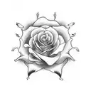Rose and sword  tattoo design idea