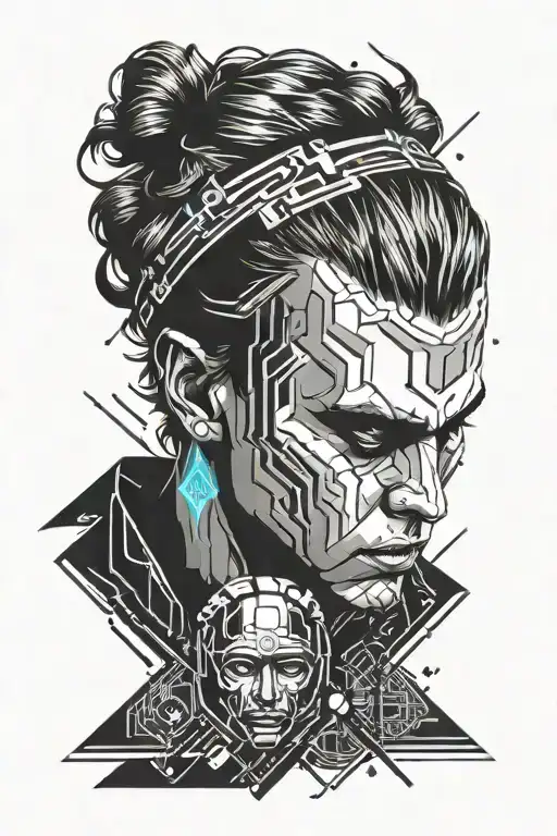 Anakin Skywalker crying siloutte tattoo tattoo design idea