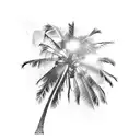 palm tree, crown Royal  tattoo design idea