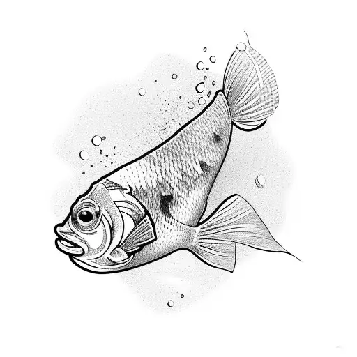 Goldfish tattoo design idea