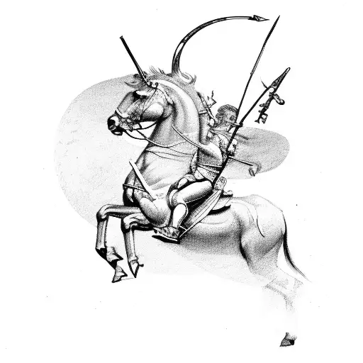 sagittarius and taurus tattoo design idea