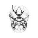 sagittarius and taurus tattoo design idea