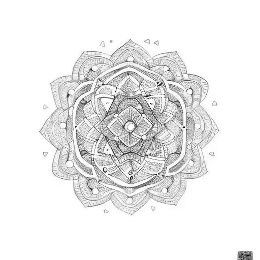 heart crying grief blue mandala tattoo design idea