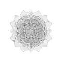 heart crying grief blue mandala tattoo design idea