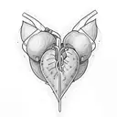 heart crying grief blue tattoo design idea