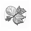Ivy leaf loganberry leaf and willow branch intertwined Celtic  tattoo design idea