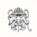 three wise monkeys tattoo design idea