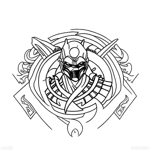 mortal kombat Geras tattoo design idea