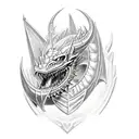 Dragon knight sword tattoo design idea