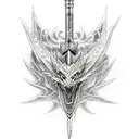 Dragon knight sword tattoo design idea