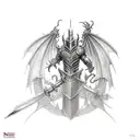 Dragon knight sword tattoo design idea