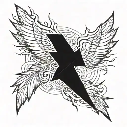 thunderbolt tattoo design idea