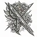 thunderbolt symbol of Zeus tattoo design idea