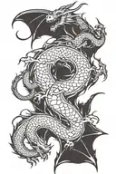 Dragons storm   tattoo design idea