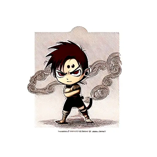 Gaara from Naruto tattoo design idea