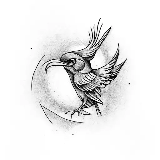 bird fenix ascending tattoo design idea