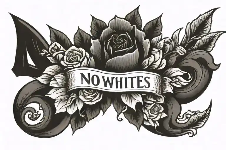 text: “No Whites. BBC Only“ tattoo design idea