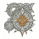 Mayans, Aztecs and tattoo design idea