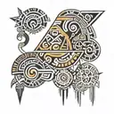 Mayans, Aztecs and tattoo design idea