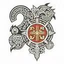 Mayans, Aztecs and tattoo design idea