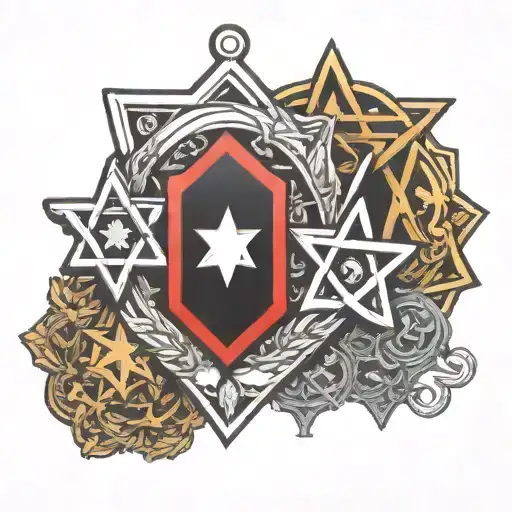 jewish military medals tattoo design idea