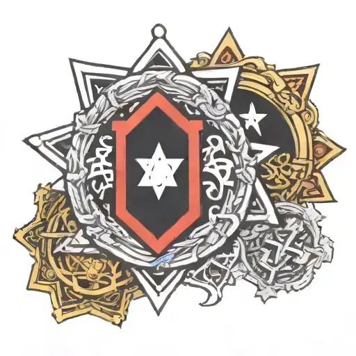 jewish military medals tattoo design idea