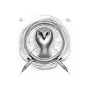 heart, infinity loop, hawk, I will never not remember you script  tattoo design idea