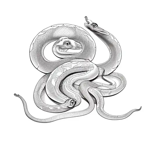 Ball python tattoo design idea