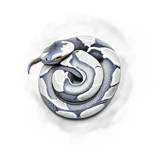 Ball python tattoo design idea