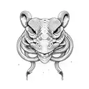 Ball python tattoo design idea