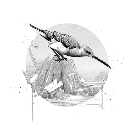 swift bird cyber tattoo design idea